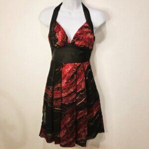Teeze Me Pink & Black Halter Party Dress- Size 3